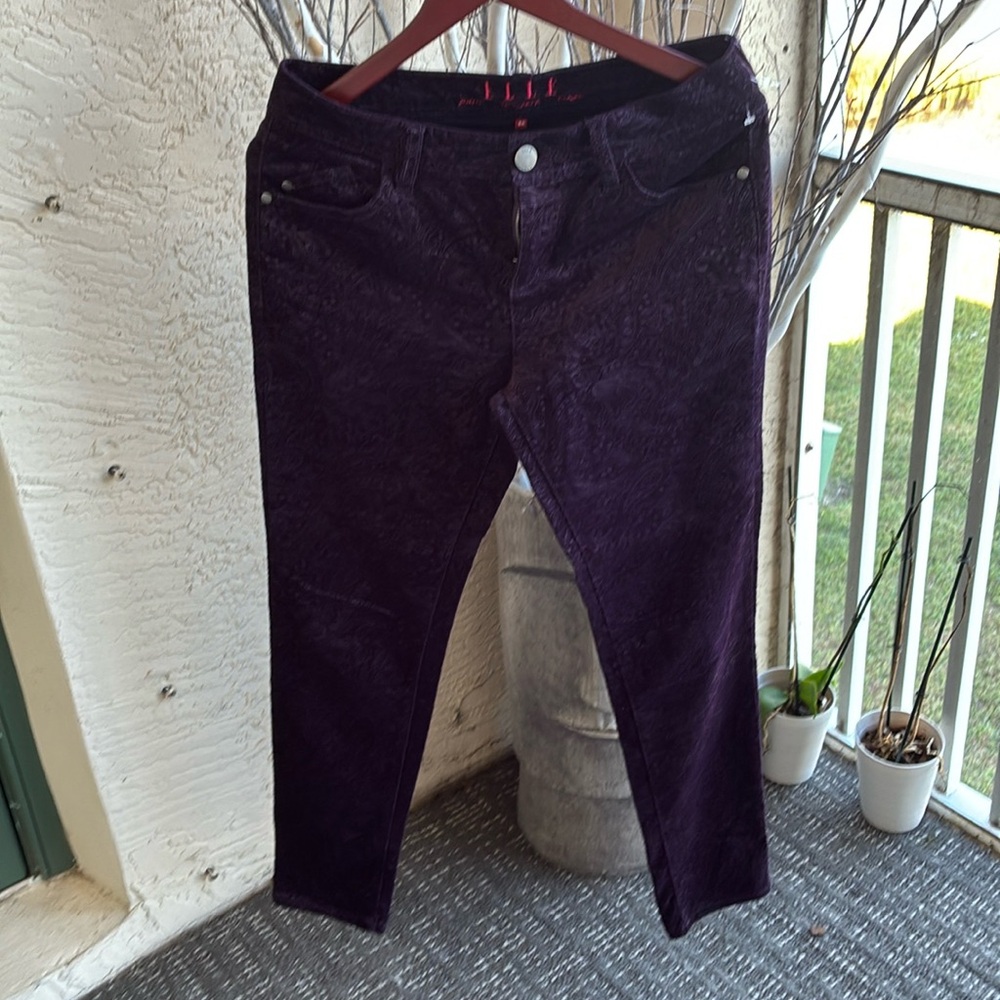 Elle Purple Straight Leg Pants